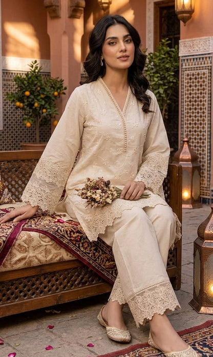 Thread Work & Crochet Co-ord Set