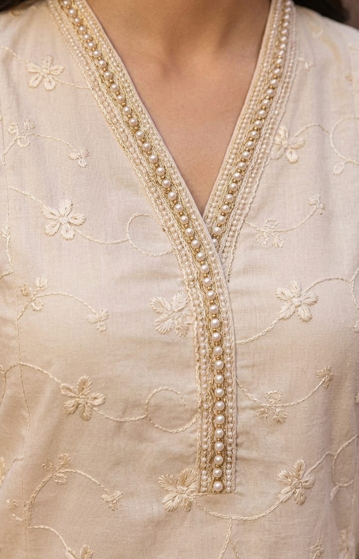 Thread Work & Crochet Co-ord Set