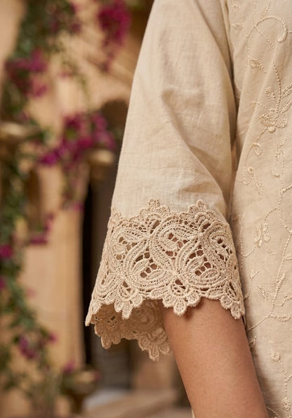 Thread Work & Crochet Co-ord Set