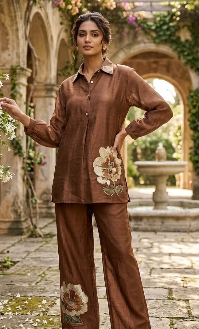 Brown Thread Work Co-Ord Set - Your ConnorBrown Thread Work Co-Ord SetYour Connor