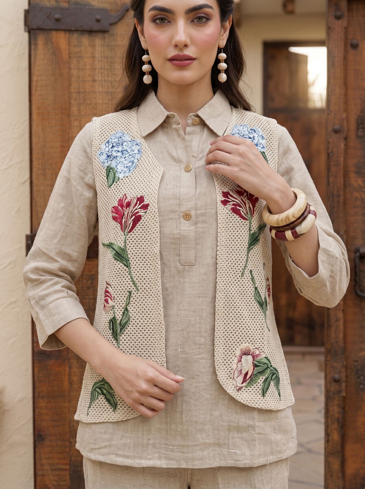 Floral Jute Cotton Co - Ord Set - Your ConnorFloral Jute Cotton Co - Ord SetYour Connor