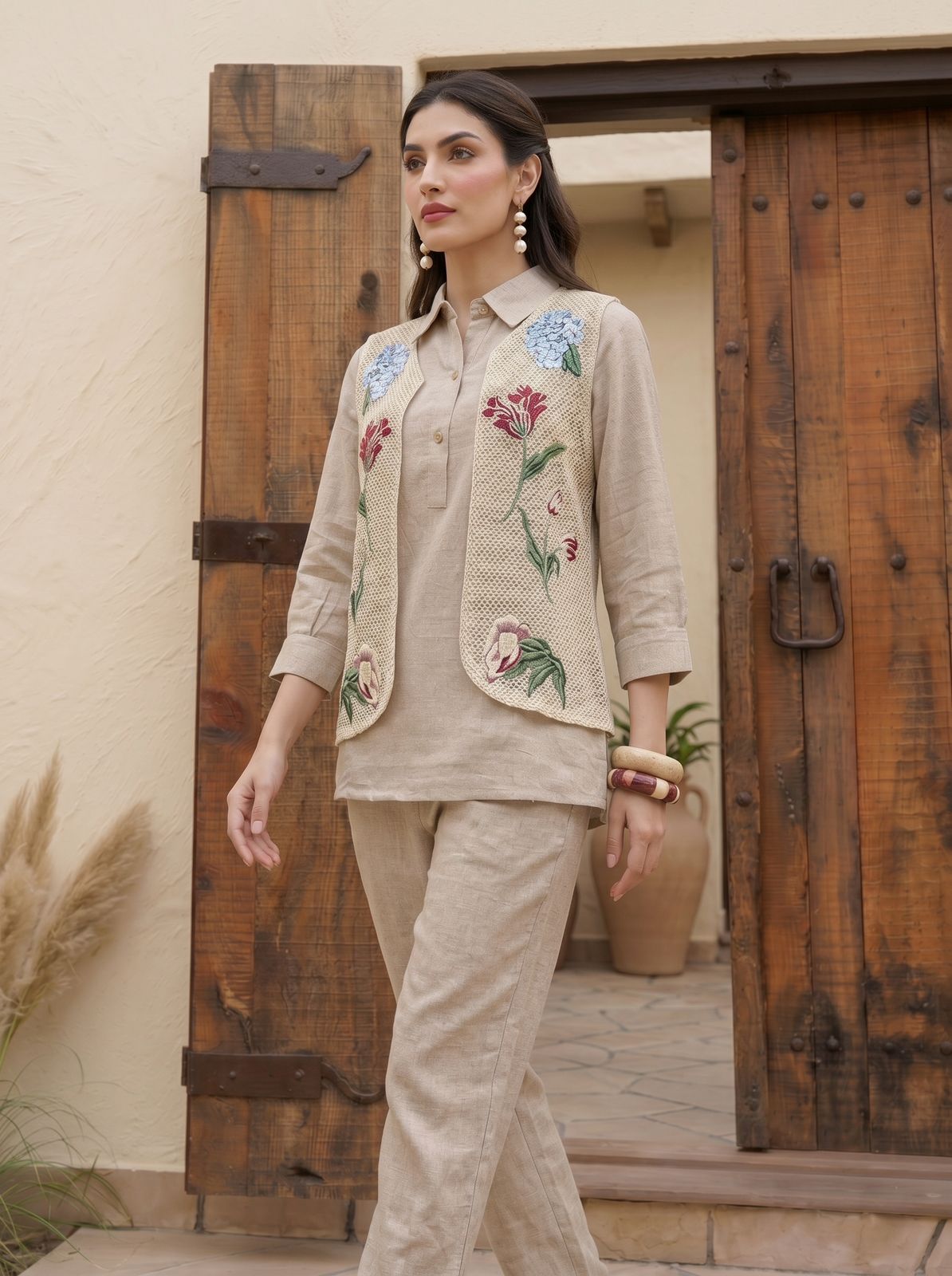 Floral Jute Cotton Co - Ord Set - Your ConnorFloral Jute Cotton Co - Ord SetYour Connor