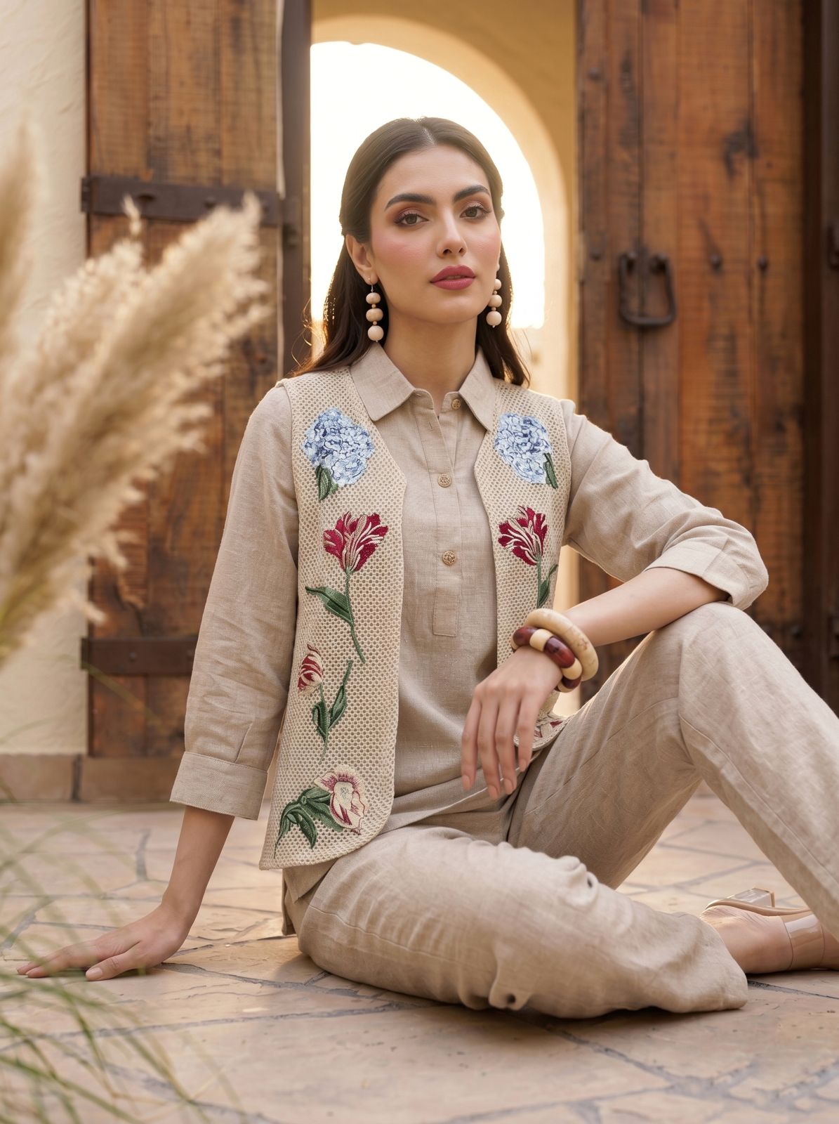 Floral Jute Cotton Co - Ord Set - Your ConnorFloral Jute Cotton Co - Ord SetYour Connor