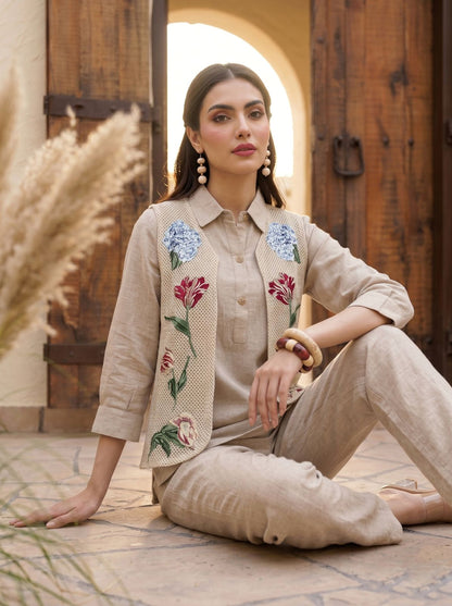 Floral Jute Cotton Co - Ord Set - Your ConnorFloral Jute Cotton Co - Ord SetYour Connor