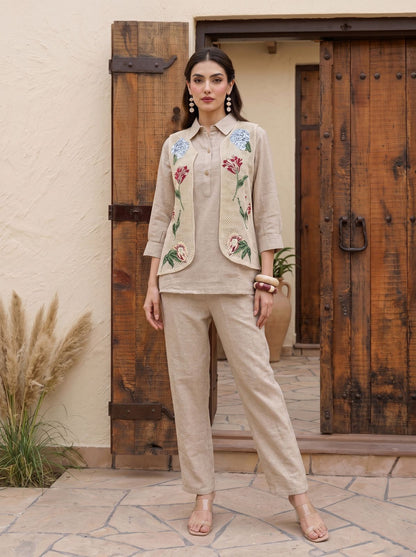 Floral Jute Cotton Co - Ord Set - Your ConnorFloral Jute Cotton Co - Ord SetYour Connor