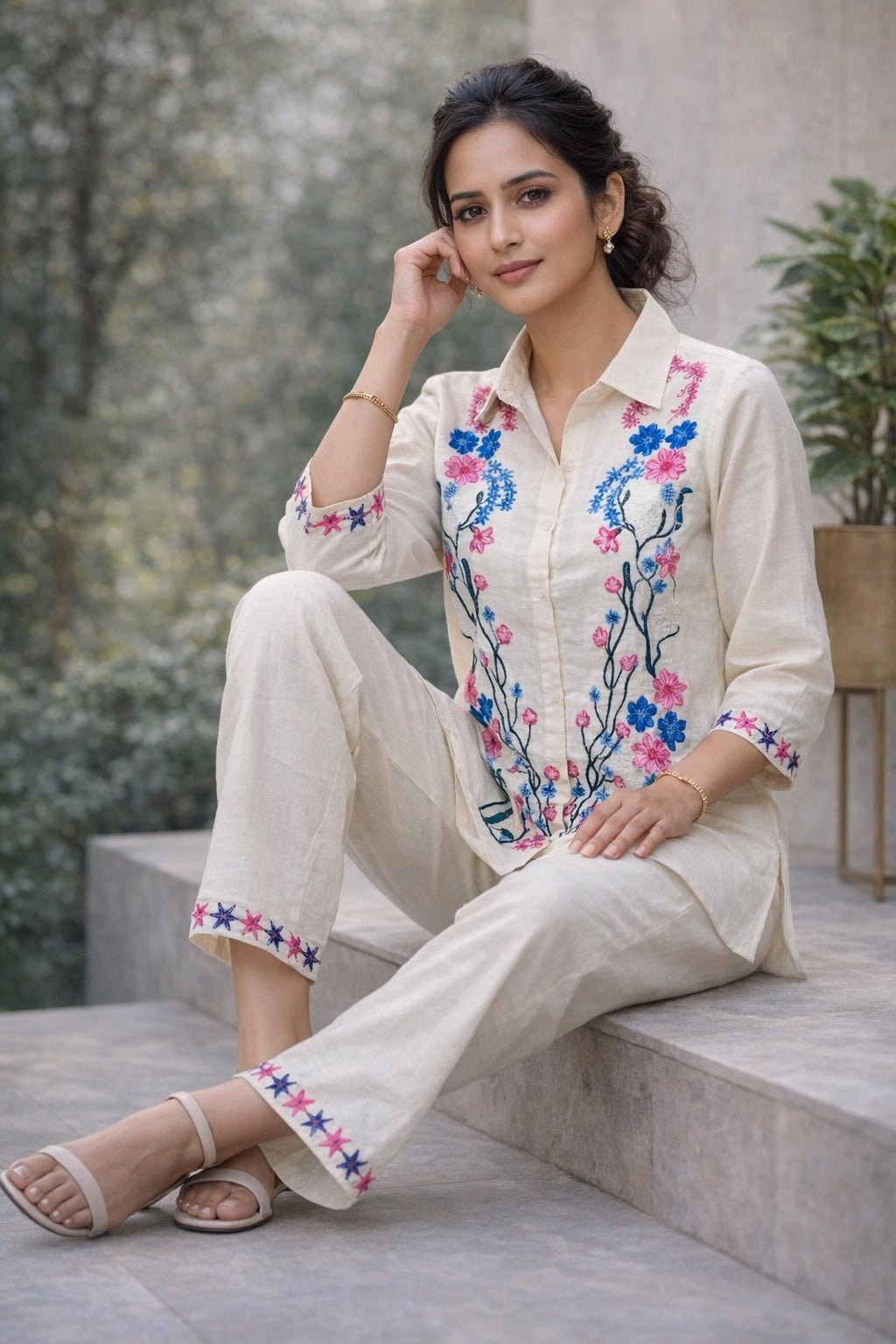 Ivory Bloom Cotton Co - Ord Set - Your ConnorIvory Bloom Cotton Co - Ord SetYour Connor