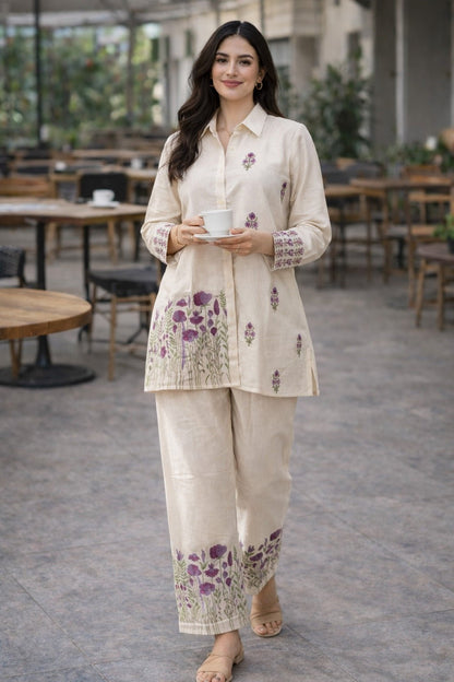 Ivory Floral Linan Co - Ord set - Your ConnorIvory Floral Linan Co - Ord setYour Connor