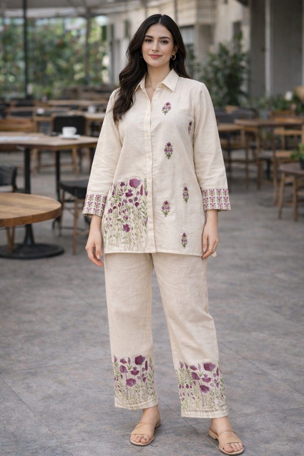 Ivory Floral Linan Co - Ord set - Your ConnorIvory Floral Linan Co - Ord setYour Connor