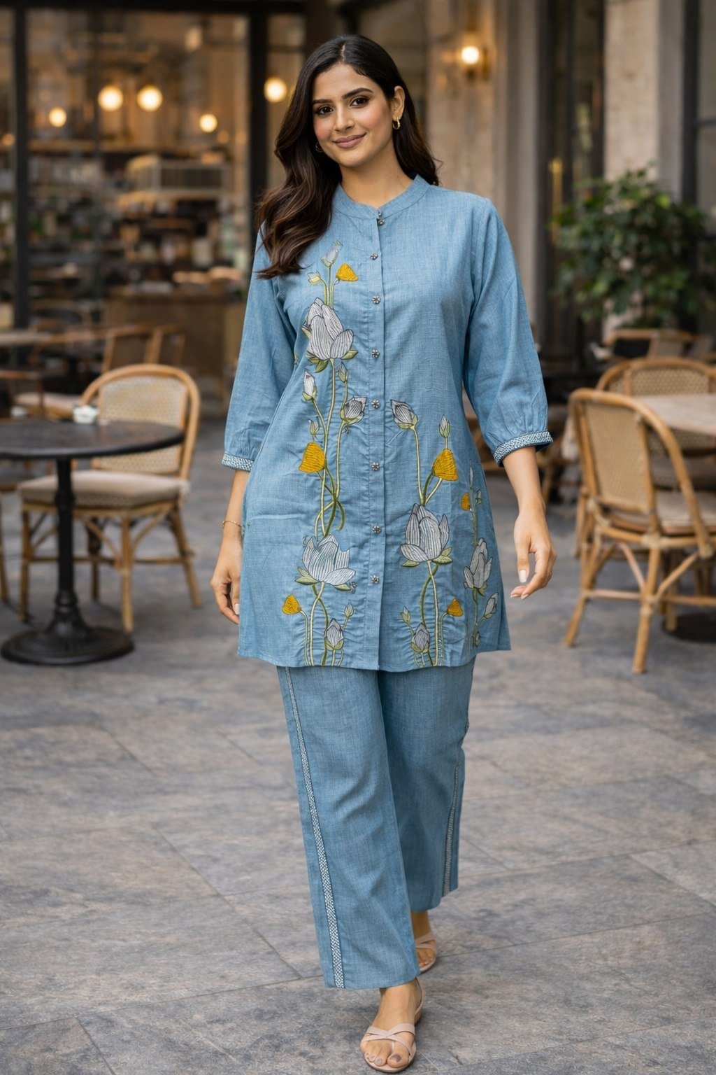 Light Blue Cotton Co - Ord Set - Your ConnorLight Blue Cotton Co - Ord SetYour Connor