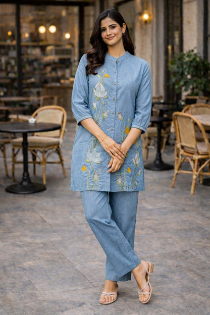 Light Blue Cotton Co - Ord Set - Your ConnorLight Blue Cotton Co - Ord SetYour Connor