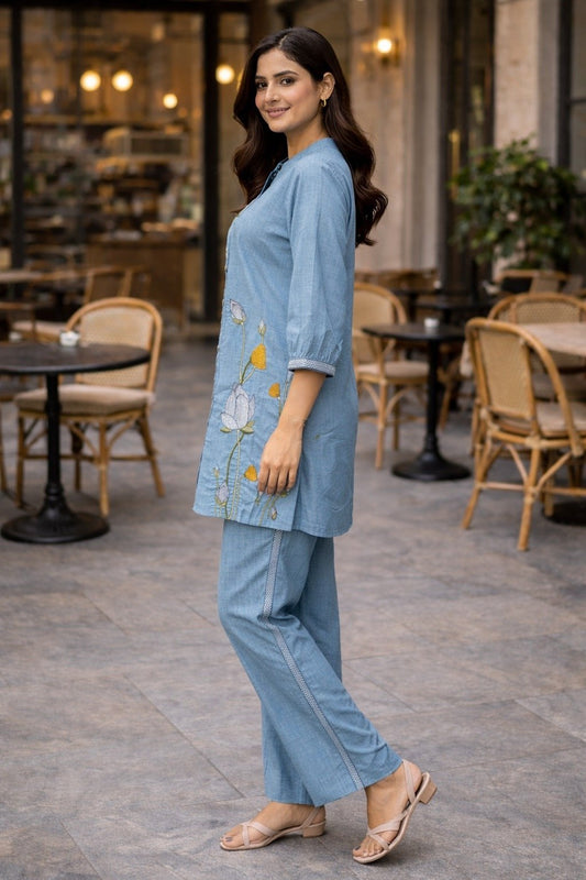 Light Blue Cotton Co - Ord Set - Your ConnorLight Blue Cotton Co - Ord SetYour Connor