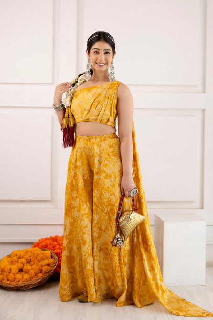 Premium Indo-Western Set - Yellow