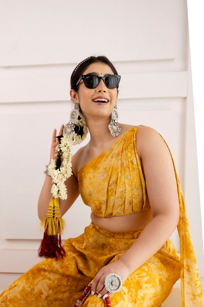 Premium Indo-Western Set - Yellow