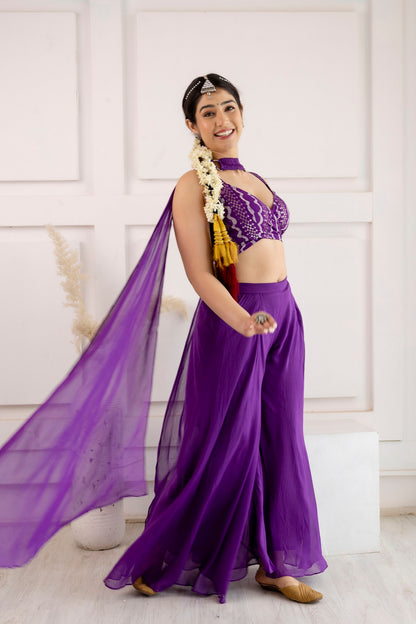 Premium Indo-Western Set - Purple