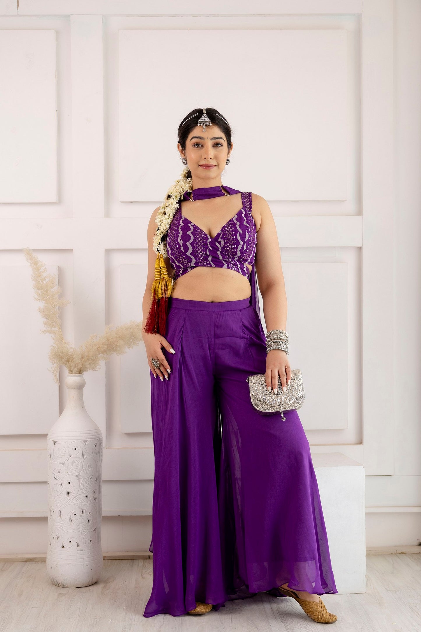 Premium Indo-Western Set - Purple