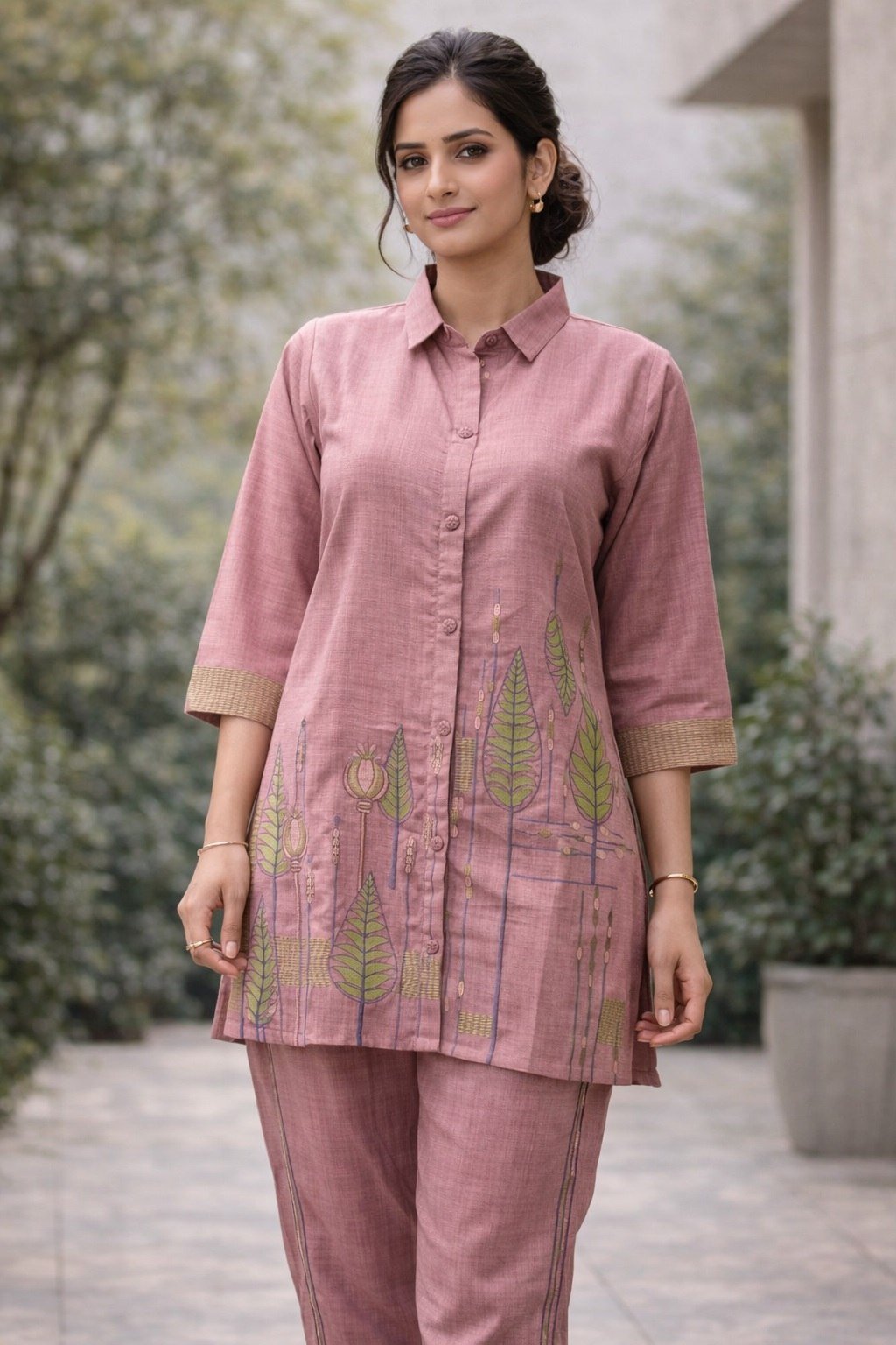 Poly Linen Cotton Embroidery Co - Ord Set - Your ConnorPoly Linen Cotton Embroidery Co - Ord SetYour Connor