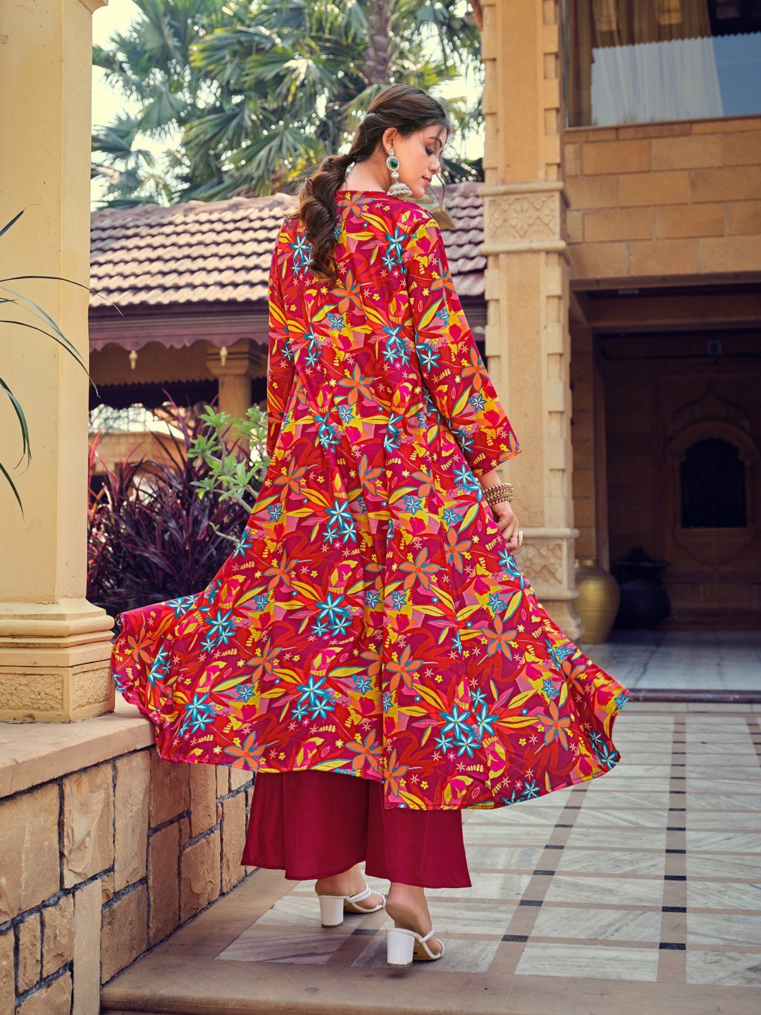 Premium Silk Indo - Western 3 - Piece Co - Ord Set - Your ConnorPremium Silk Indo - Western 3 - Piece Co - Ord SetYour Connor