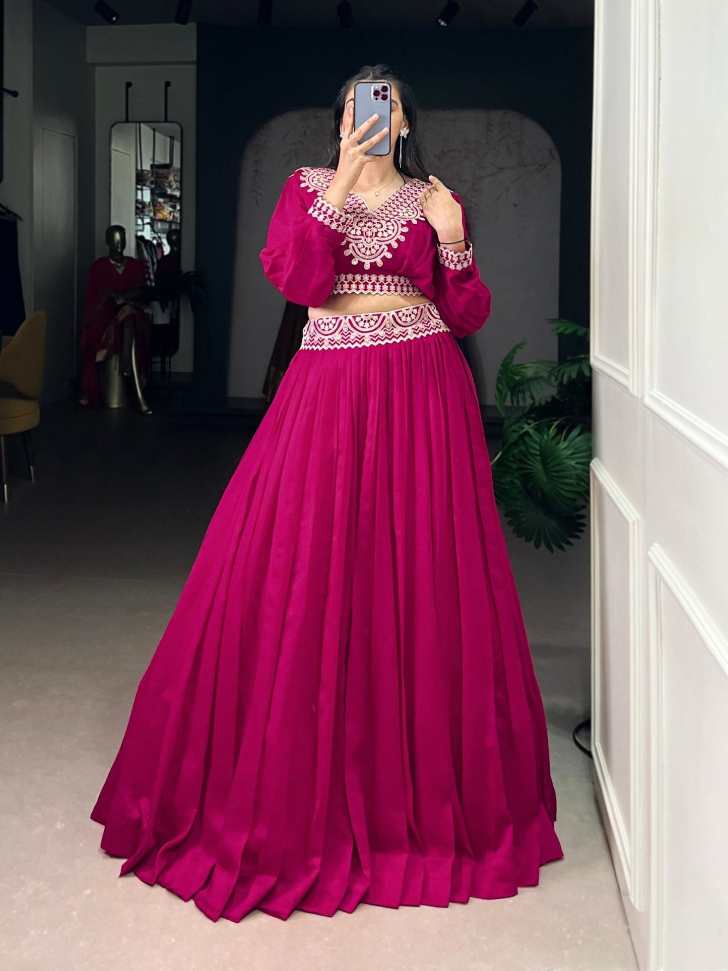 Riwaaz Vichitra Silk Co - ord Set Lehenga - Your ConnorRiwaaz Vichitra Silk Co - ord Set LehengaYour Connor