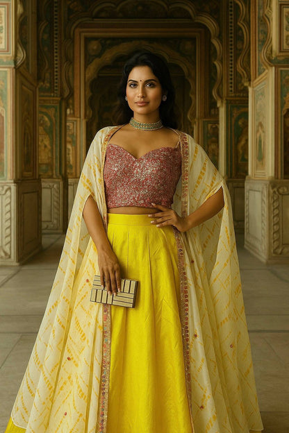 Sunshine Royale Indo - Western Lehenga Set - Your ConnorSunshine Royale Indo - Western Lehenga SetYour Connor