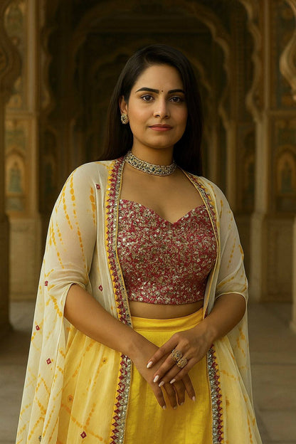 Sunshine Royale Indo - Western Lehenga Set - Your ConnorSunshine Royale Indo - Western Lehenga SetYour Connor