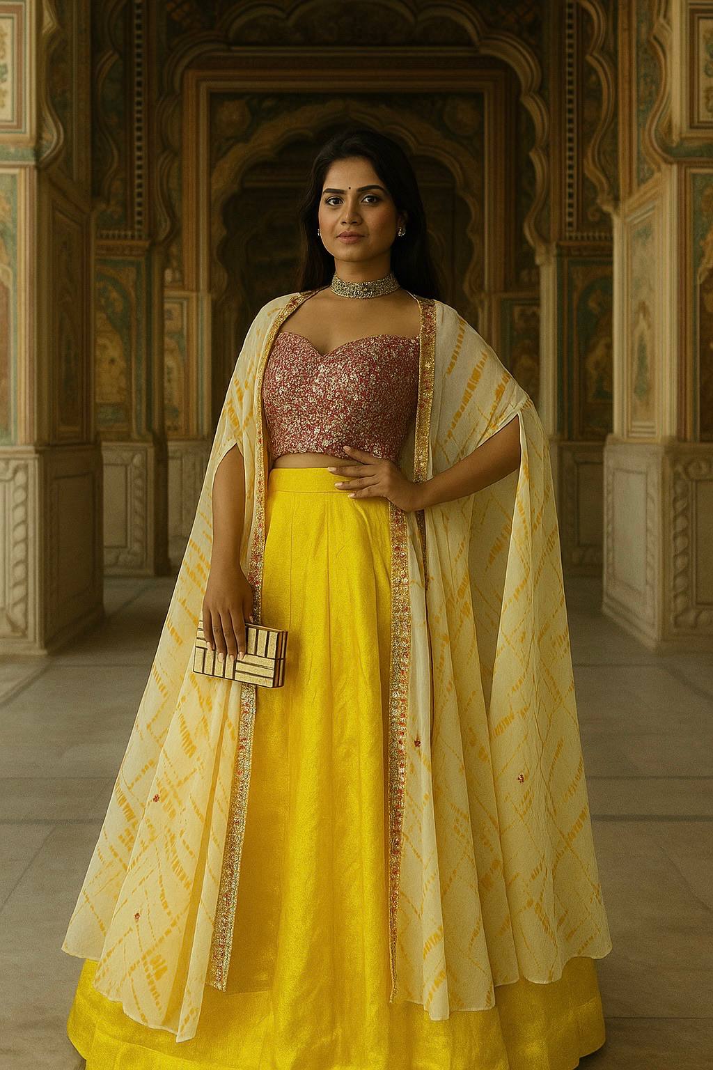 Sunshine Royale Indo - Western Lehenga Set - Your ConnorSunshine Royale Indo - Western Lehenga SetYour Connor