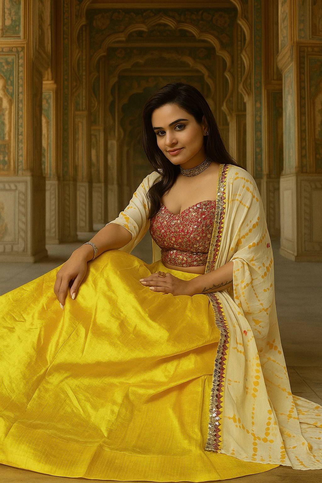 Sunshine Royale Indo - Western Lehenga Set - Your ConnorSunshine Royale Indo - Western Lehenga SetYour Connor